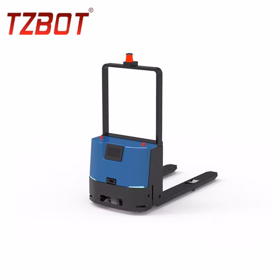 Tzbot Guía Láser Carretilla Elevadora Agv Compuesta por una Carrocería de Vehículo con Sensor de Navegación Láser y Sensor para Evitar Obstáculos (TZAFK